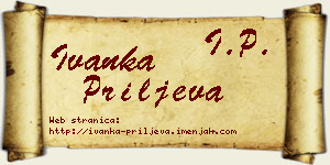 Ivanka Priljeva vizit kartica
